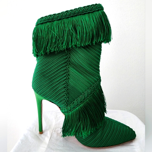 💚Aquazurra Soutage Tassel Bootie 💚 - Picture 3 of 11